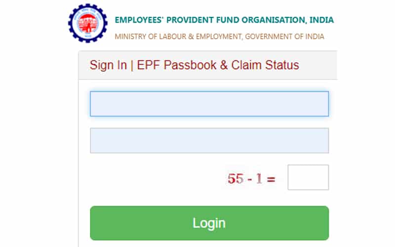 epf passbook login