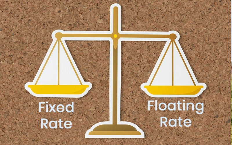 fixed and floating rate in hindi